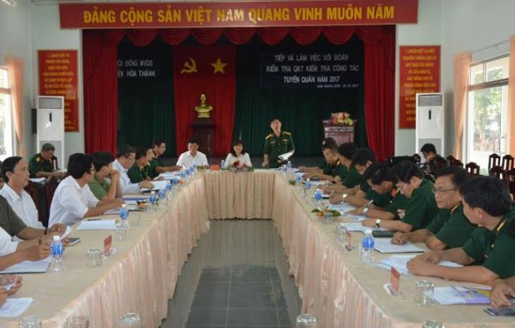 Quân khu 7: Kiểm tra công tác tuyển quân tại Tây Ninh