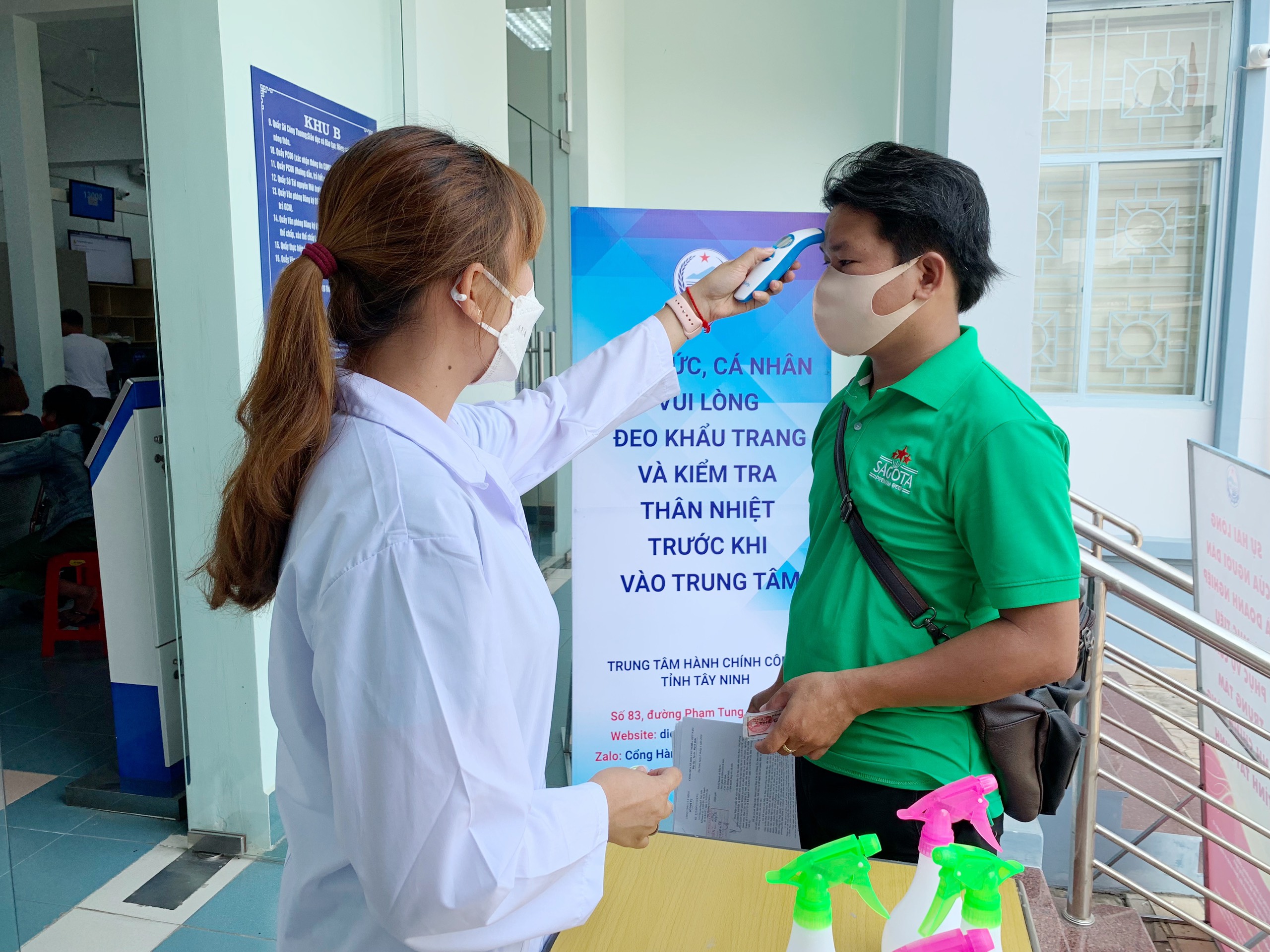 Trung tâm Hành chính công tỉnh Tây Ninh chung tay phòng, chống dịch Covid-19