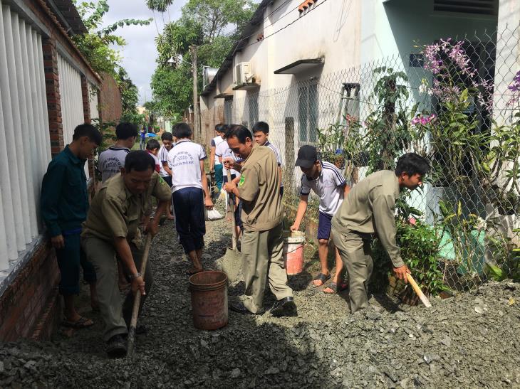 Thành đoàn Tây Ninh khởi công bê tông hóa tuyến đường giao thông nội thị từ nguồn kinh phí vận động nhân dân 