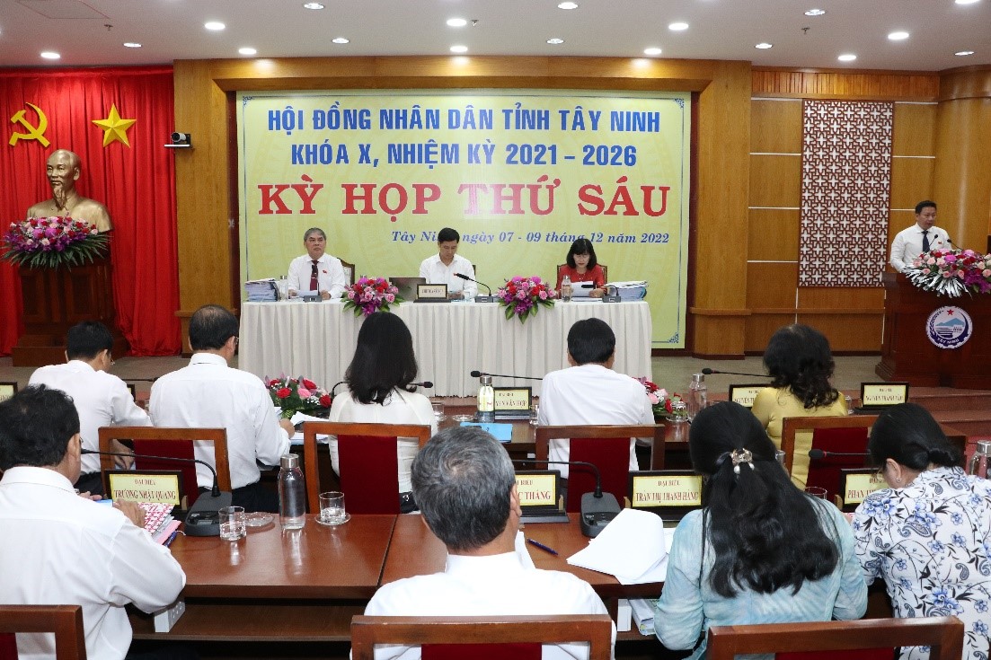  Kỳ họp thứ 6, HĐND tỉnh Tây Ninh, khóa X, nhiệm kỳ 2021-2026: thông qua các tờ trình ban hành nghị quyết trên các lĩnh vực