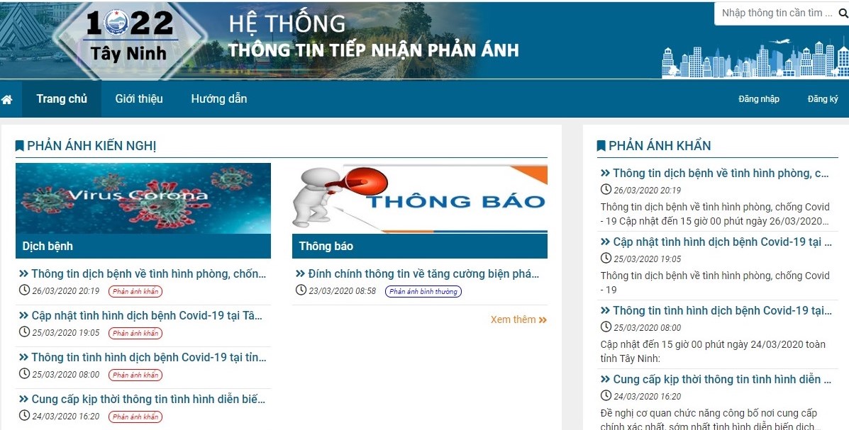 Triển khai ứng dụng di động tiếp nhận và xử lý phản ánh thông tin phòng chống dịch bệnh COVID-19 trên địa bàn tỉnh Tây Ninh