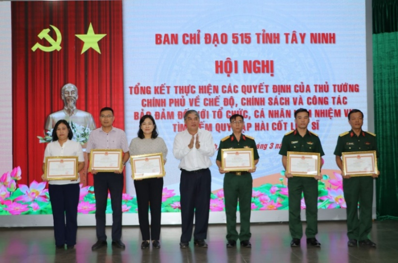 Tây Ninh bảo đảm chế độ, chính sách đối với tổ chức, cá nhân thực hiện nhiệm vụ tìm kiếm, quy tập hài cốt liệt sĩ