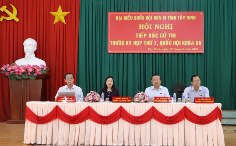 Đoàn đại biểu Quốc hội đơn vị tỉnh Tây Ninh tiếp xúc cử tri trước Kỳ họp thứ 7, Quốc hội khóa XV