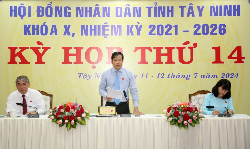 Thông tin kết quả Kỳ họp thứ 14 (kỳ họp thường lệ) HĐND tỉnh Tây Ninh Khóa X, nhiệm kỳ 2021 - 2026