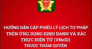 Hướng dẫn cấp phiếu Lý lịch Tư pháp trên ứng dụng VNeID thuộc thầm quyền Sở Tư Pháp tỉnh Tây Ninh